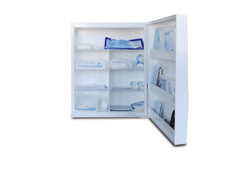 Plastic actiomedic first aid cabinet, according to DIN 13157