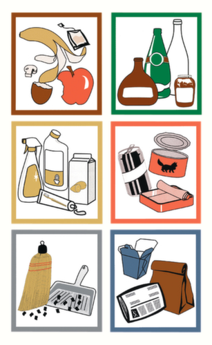 stumpf Sticker set for Recycling bins