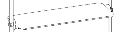 Rocholz Inclined shelf for packing table, width x depth 1630 x 450 mm