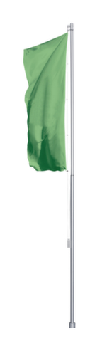 2-part flagpole with hoisting device outside