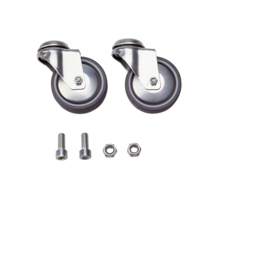 2 swivel castors/2 locking castors for Large volume bin liner stand