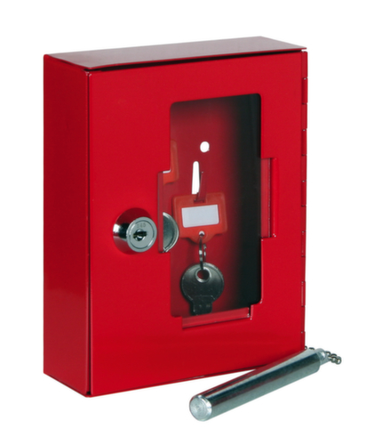 Format Tresorbau Emergency key box with clapper, RAL3002 Carmine red