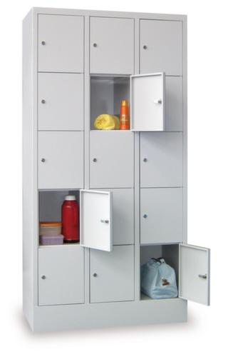 PAVOY Locker cabinet Basis light gray with up to 20 compartments