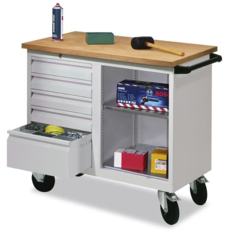 PAVOY Mobile workbench in light gray