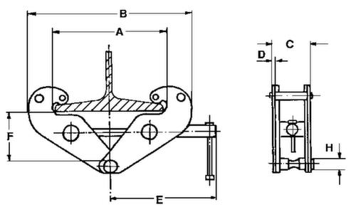 Planeta-Hebezeuge Mounting clamp