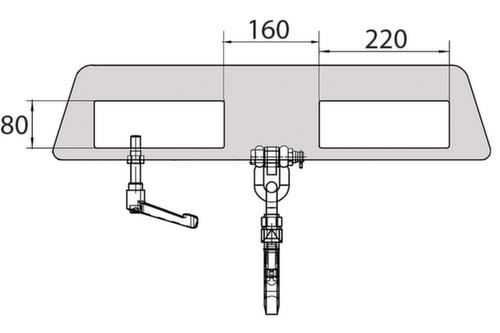 Bauer Load hook attachment with 1 or 2 fork pockets