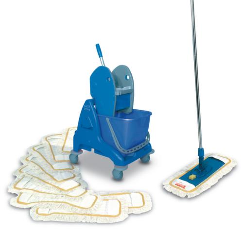 Harema Mop trolley with mop press, 1x18 l Bucket in blue
