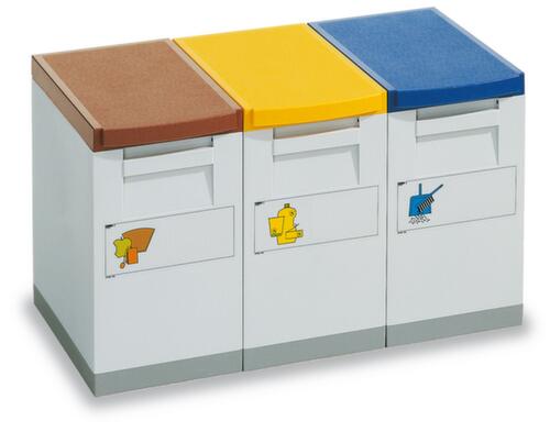 Recyclables collection box with 15 liter capacity