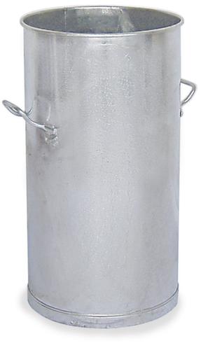 Metal garbage can with 2 carrying handles