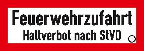 Fire protection sign with text