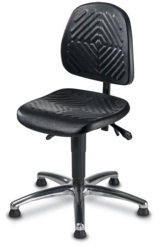 meychair Industrial swivel chair Workster Allround, seat PU foam black, with Plastic glides