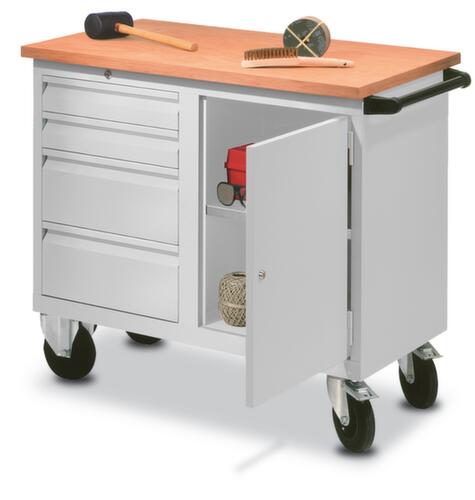PAVOY Mobile workbench in light gray