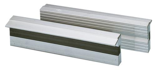 Aluminum magnetic jaws for parallel vice