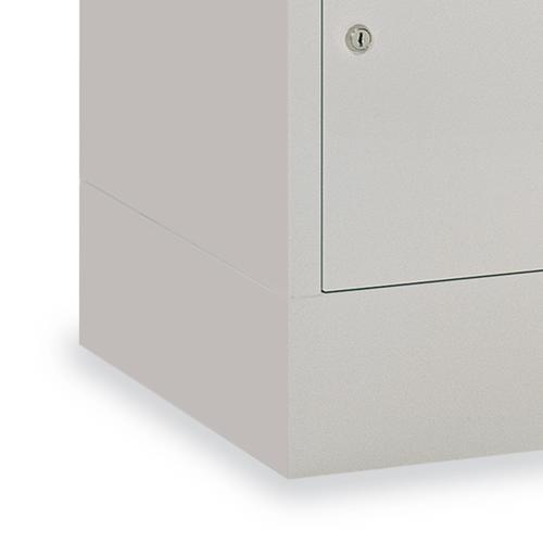 PAVOY Locker cabinet Basis light gray with up to 20 compartments