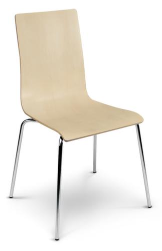 Nowy Styl Wooden shell chair with 4-legged frame