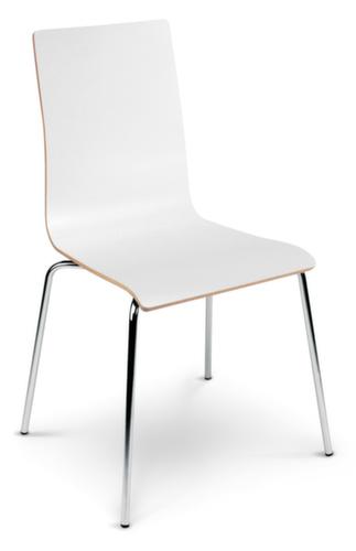 Nowy Styl Wooden shell chair with 4-legged frame
