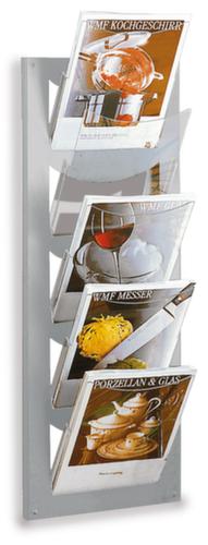 Wall brochure holder NovaX, 5 Shelves, frame silver