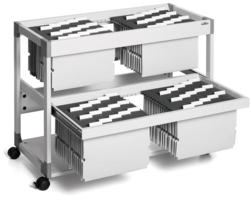 Durable Suspension file trolley File with 2 levels, RAL7035 light gray