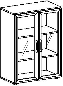 Gera Glass door wardrobe Milano