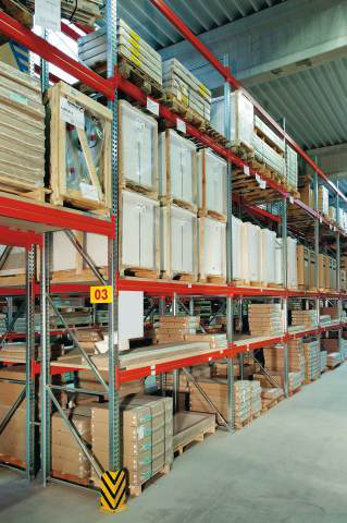 META Pallet rack MULTIPAL for 10 pallets, 2900 mm wide, 5 storage levels