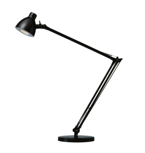 LED desk lamp Valencia with table base, light warm white, black