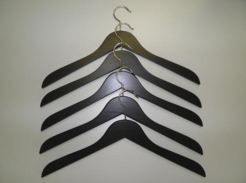 5 wooden clothes hangers, black
