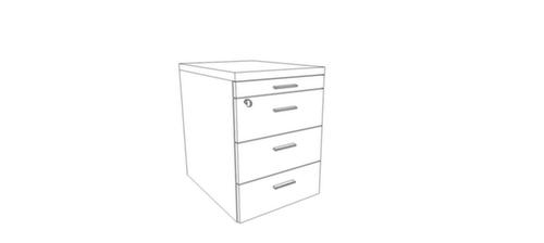 Quadrifoglio Mobile pedestal T45 with material pull-out