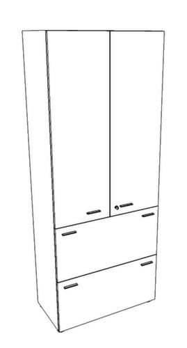 Quadrifoglio Combination cupboard T45 with 2 HR pull-outs