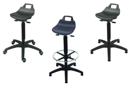Height-adjustable standing aid
