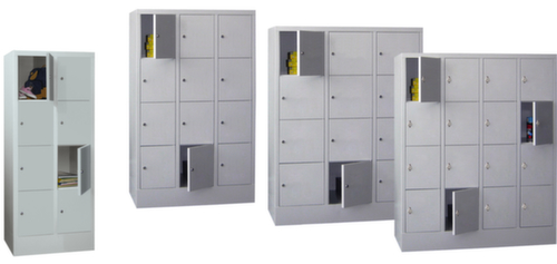 PAVOY Locker block Basis light gray with up to 20 compartments