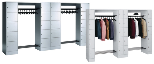 C+P Locker wardrobe Classic light gray with up to 20 compartments