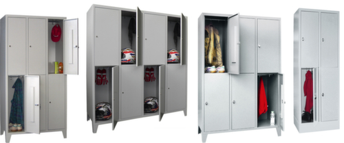 PAVOY Locker cabinet Basis light gray with up to 20 compartments
