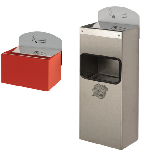 Wall or combination ashtray with back plate