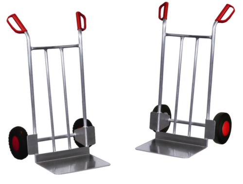 VARIOfit Aluminum hand truck with extra-large bucket