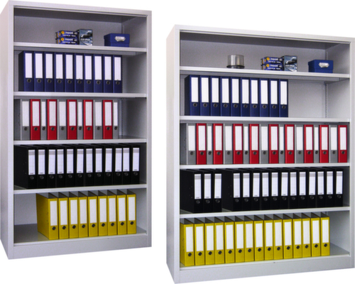 PAVOY Office shelving Basis with back panel and 4 shelves