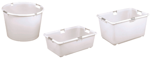 Conical container with tubular aluminum frame