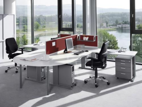 Nowy Styl Free-form desk E10 with 4-legged frame made of round tube
