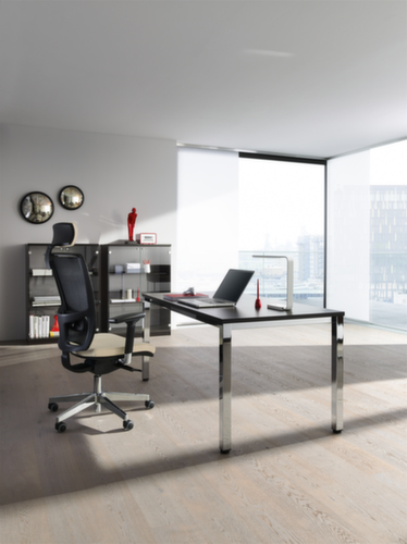 Nowy Styl Free-form desk E10 with 4-legged frame made of round tube