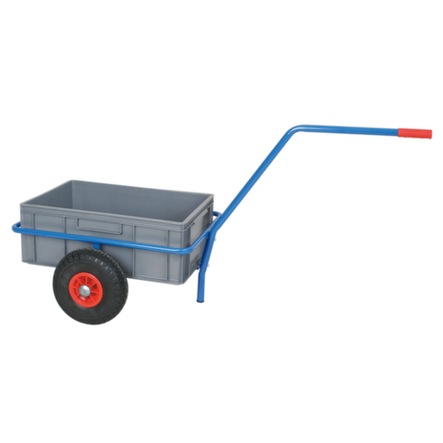 Hand trolley with removable plastic box, load capacity 200 kg, loading area 600 x 400 mm