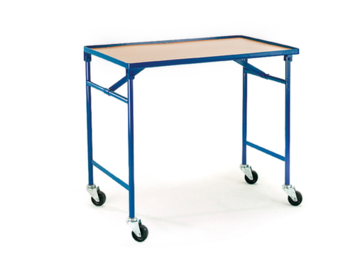 Rollcart Foldable table trolley 1000x600 mm, load capacity 150 kg, 1 Shelves
