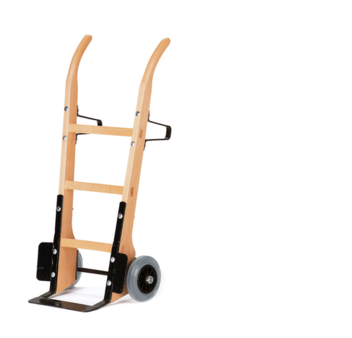 Rollcart Wooden sack truck with half-height steel fittings