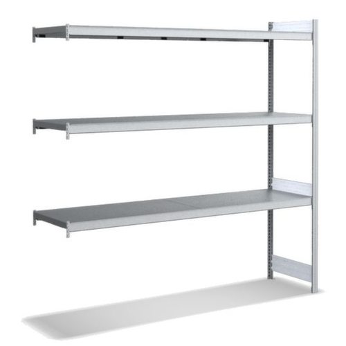 Wide span shelving with steel shelves