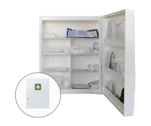 Plastic actiomedic first aid cabinet, according to DIN 13157