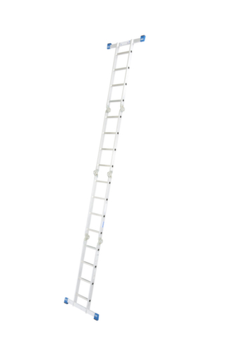 Krause Four-section multi-purpose folding ladder STABILO® Professional, 4 x 4 Profiled rungs