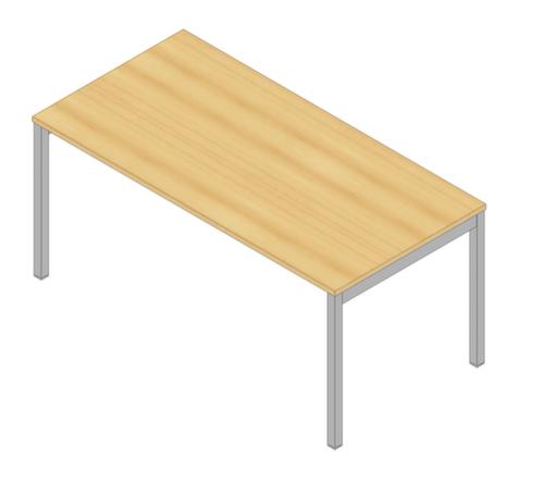 Quadrifoglio Desk Practika with 4-legged frame