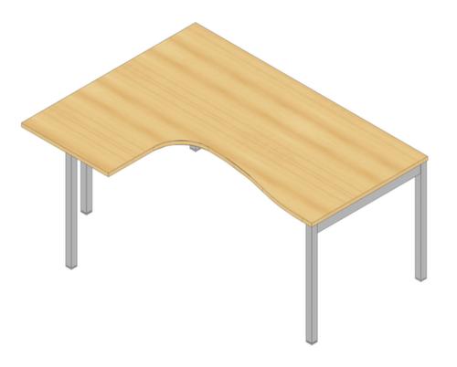 Quadrifoglio Desk Practika with 4-legged frame