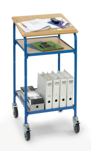 fetra Mobile desk, RAL5007 Brilliant blue