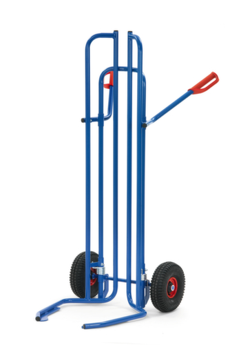 fetra High tire cart, RAL5007 Brilliant blue, Air tires