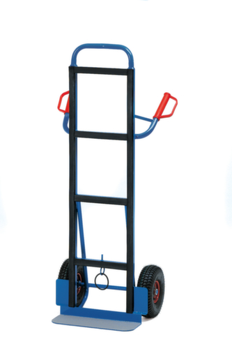 fetra High equipment trolley with rubber coating, load capacity 350 kg, Air tires