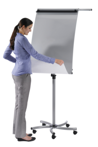 Franken Mobile flipchart Pro Mobil with paper holder, height 1630 - 1950 mm